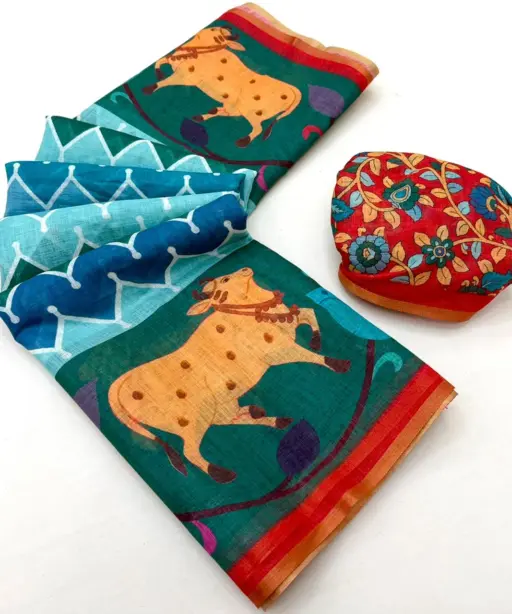 Rajyog Leena 346001 to 346007 Soft Linen Zari Border Fancy Saree Collection