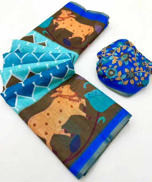 Rajyog Leena 346001 to 346007 Soft Linen Zari Border Fancy Saree Collection