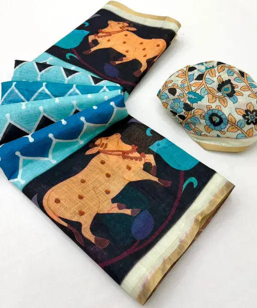 Rajyog Leena 346001 to 346007 Soft Linen Zari Border Fancy Saree Collection