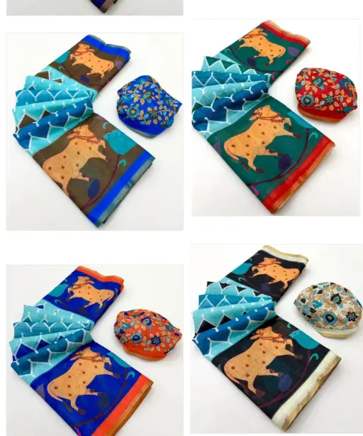 Rajyog Leena 346001 to 346007 Soft Linen Zari Border Fancy Saree Collection