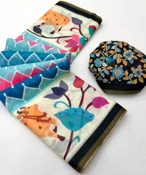 Rajyog Leena 346001 to 346007 Soft Linen Zari Border Fancy Saree Collection