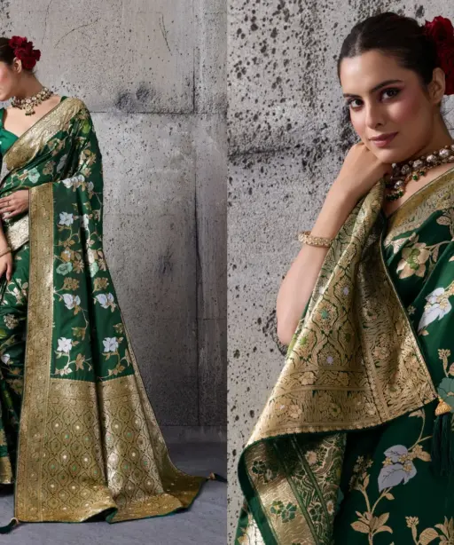 Sethnic Nakshi Banarasi Silk Sequence Work Saree Collection