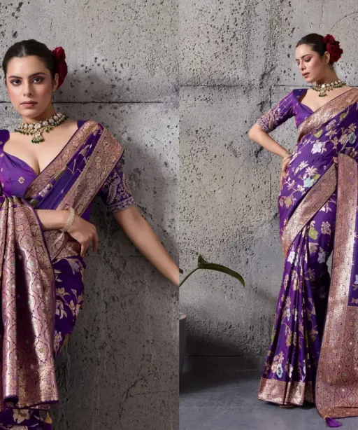Sethnic Nakshi Banarasi Silk Sequence Work Saree Collection