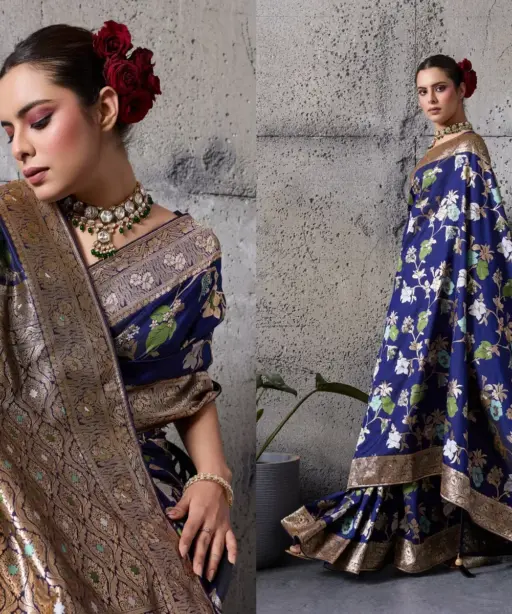 Sethnic Nakshi Banarasi Silk Sequence Work Saree Collection