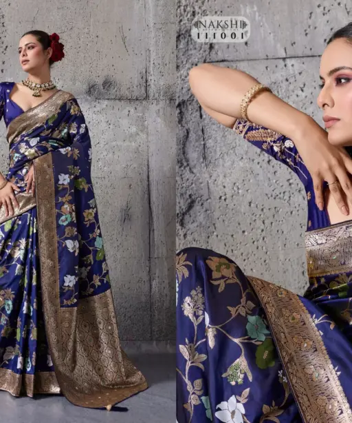 Sethnic Nakshi Banarasi Silk Sequence Work Saree Collection