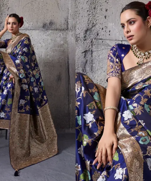 Sethnic Nakshi Banarasi Silk Sequence Work Saree Collection