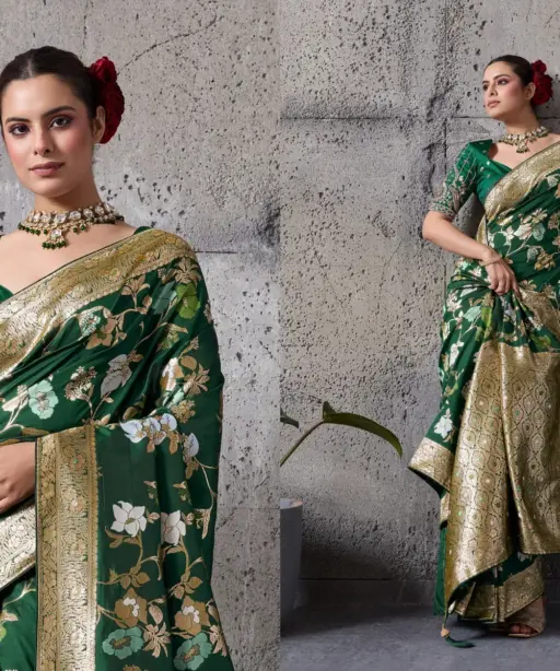 Sethnic Nakshi Banarasi Silk Sequence Work Saree Collection