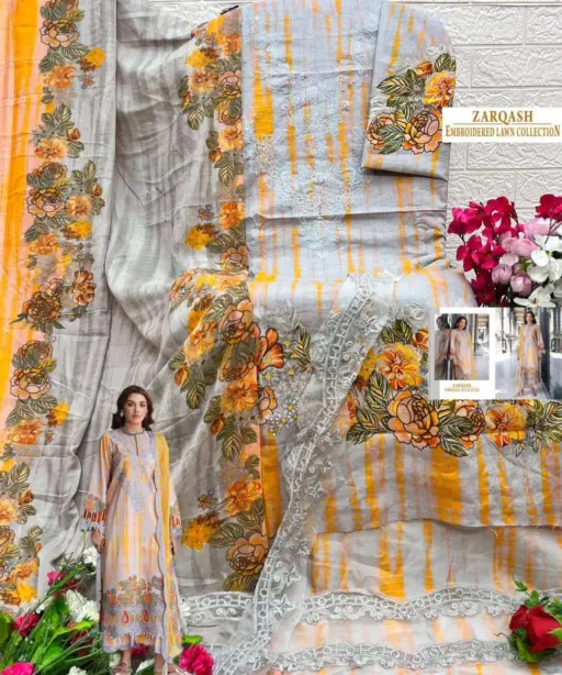 Shree Fab Zarqash Embroidered Lawn Collection