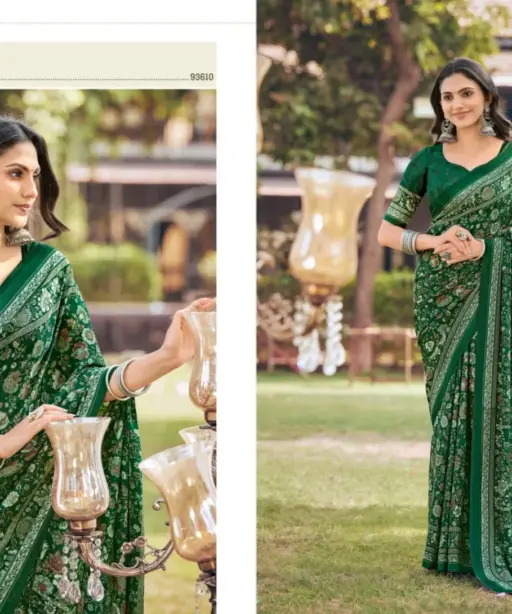 Vipul Heritage Silk Vol 14 Crepe Printed Casual Wear Saree Collection