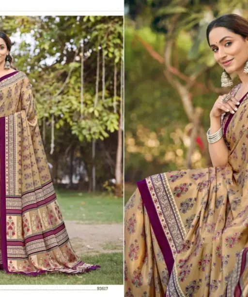 Vipul Heritage Silk Vol 14 Crepe Printed Casual Wear Saree Collection