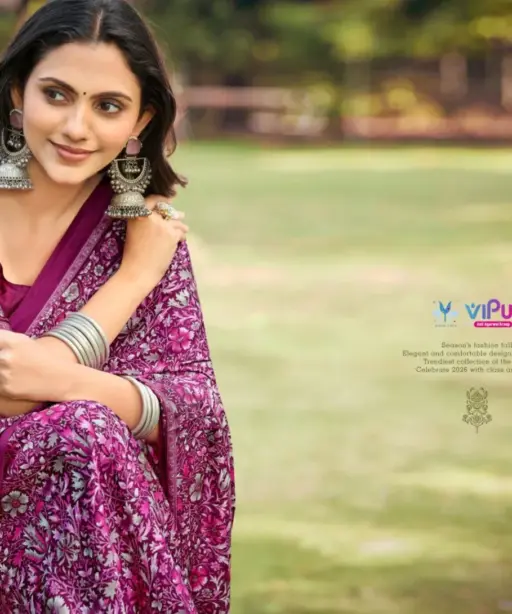 Vipul Heritage Silk Vol 14 Crepe Printed Casual Wear Saree Collection