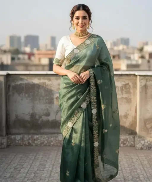 Vt 811 T Gold Crush Embroidery with Multi Threaded Designer Saree Collection