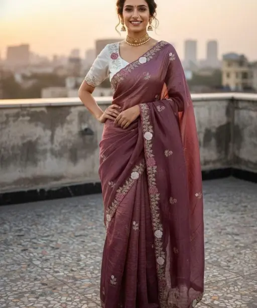 Vt 811 T Gold Crush Embroidery with Multi Threaded Designer Saree Collection