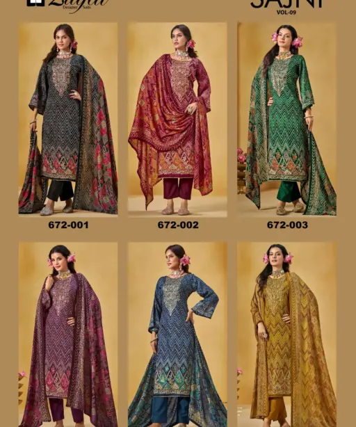 Zulfat Designer Suits S Sajni Vol 9