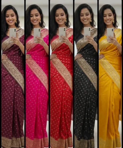 Aab Mosam Vol 1 Soft Silk Jacquard Border Saree Collection