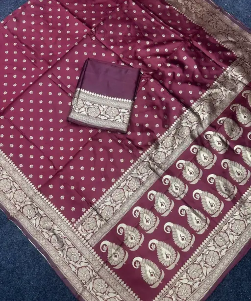 Aab Mosam Vol 1 Soft Silk Jacquard Border Saree Collection