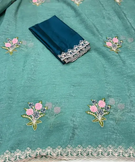 Arham Crunchy Embroidery Sequence Worked Saree Collection