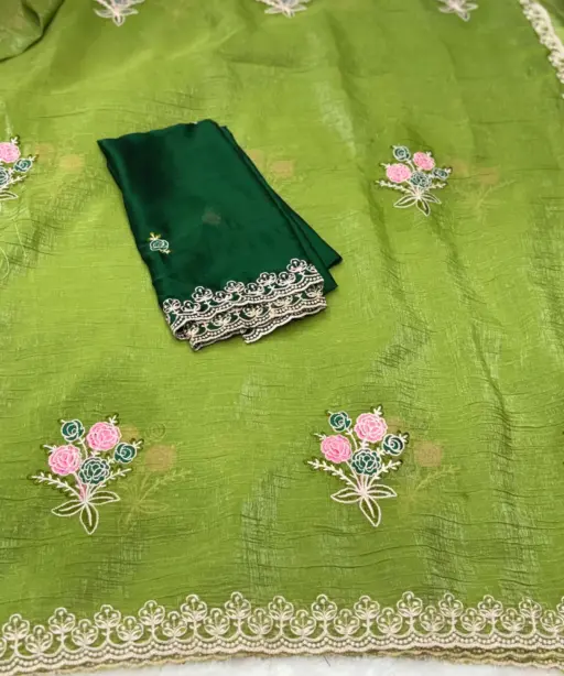 Arham Crunchy Embroidery Sequence Worked Saree Collection