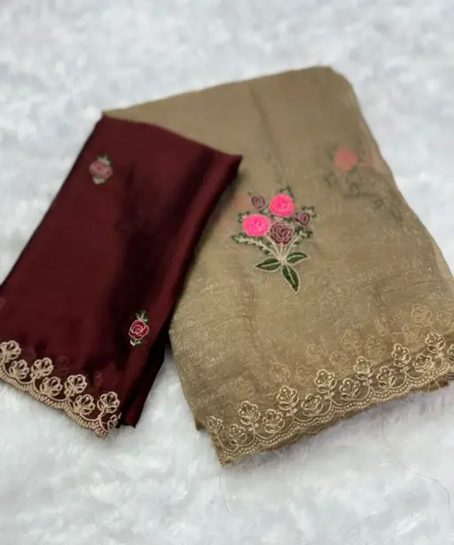 Arham Crunchy Embroidery Sequence Worked Saree Collection