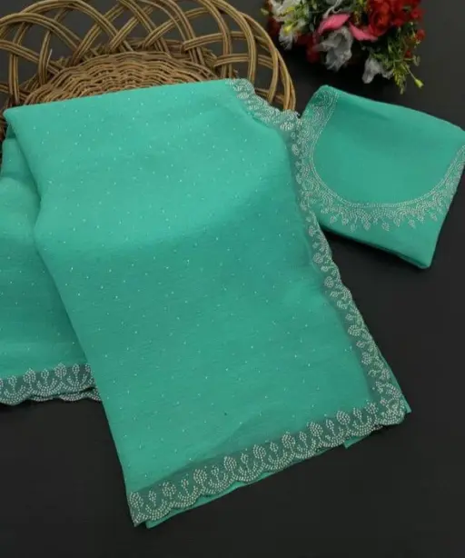 Arrow Silk Vol 1 Satin Silk Stone Worked Fancy Saree Collection