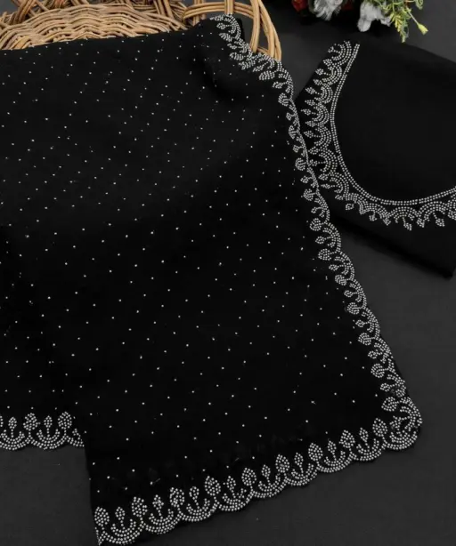 Arrow Silk Vol 1 Satin Silk Stone Worked Fancy Saree Collection