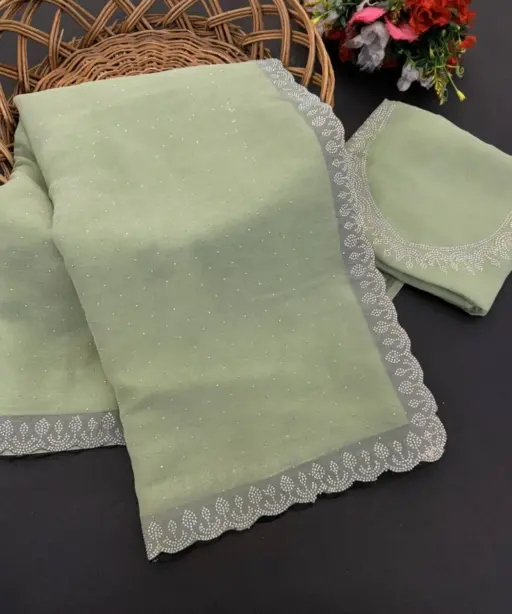 Arrow Silk Vol 1 Satin Silk Stone Worked Fancy Saree Collection