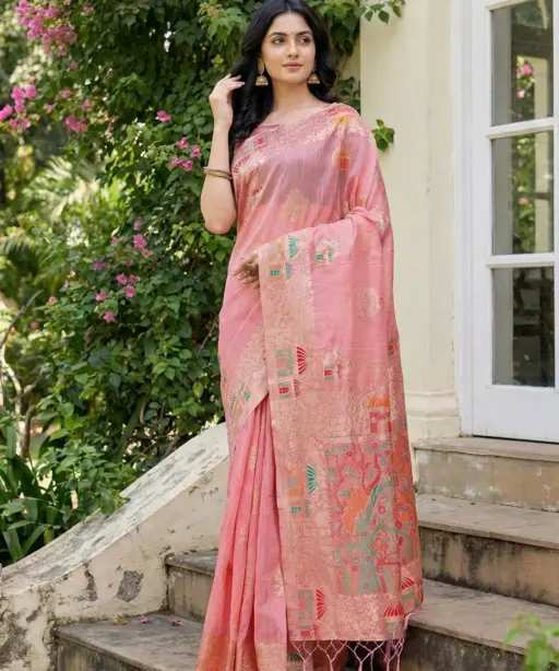 Ast Linen Grace Soft Linen Cotton Festival Wear Saree Collection