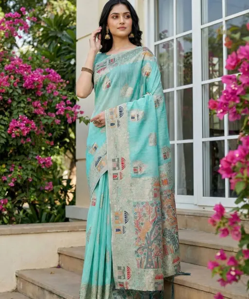 Ast Linen Grace Soft Linen Cotton Festival Wear Saree Collection