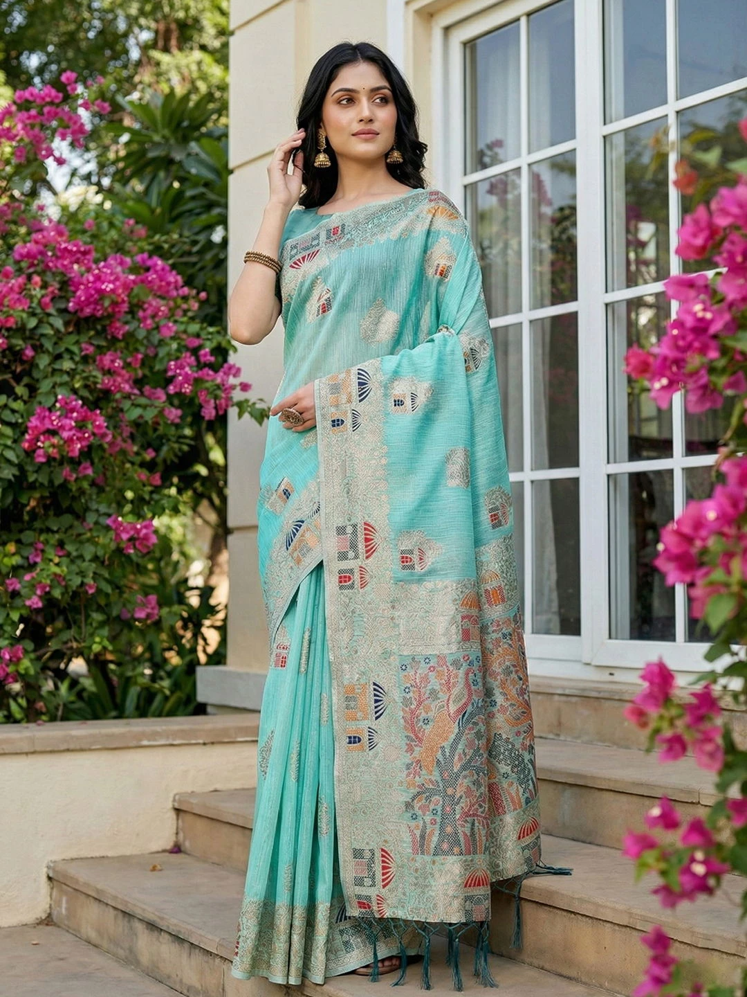 Ast Linen Grace Soft Linen Cotton Festival Wear Saree Collection