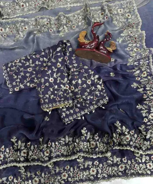 Kc 2096 Soft Frendy Chiffon Beautiful Sequence Worked Designer Saree Collection