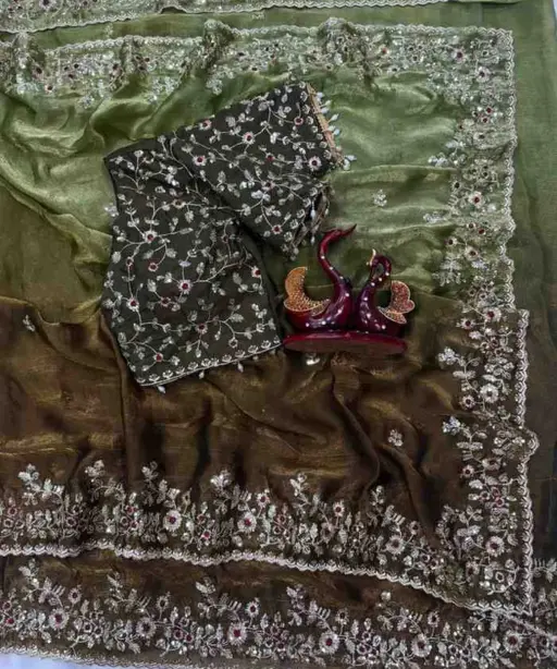 Kc 2096 Soft Frendy Chiffon Beautiful Sequence Worked Designer Saree Collection