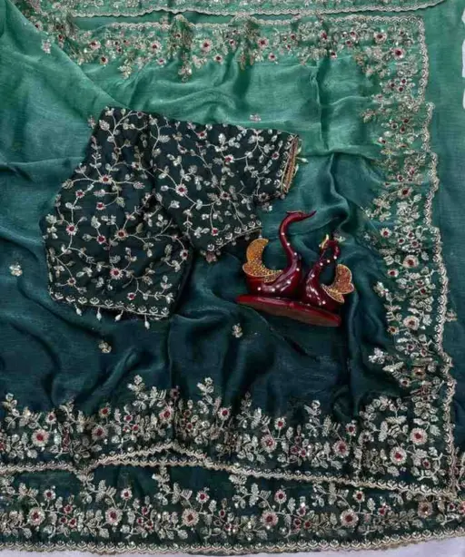 Kc 2096 Soft Frendy Chiffon Beautiful Sequence Worked Designer Saree Collection