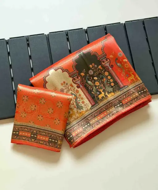 Kc 211 Pure Dola Silk Digital Printed Traditional Wear Saree Collection