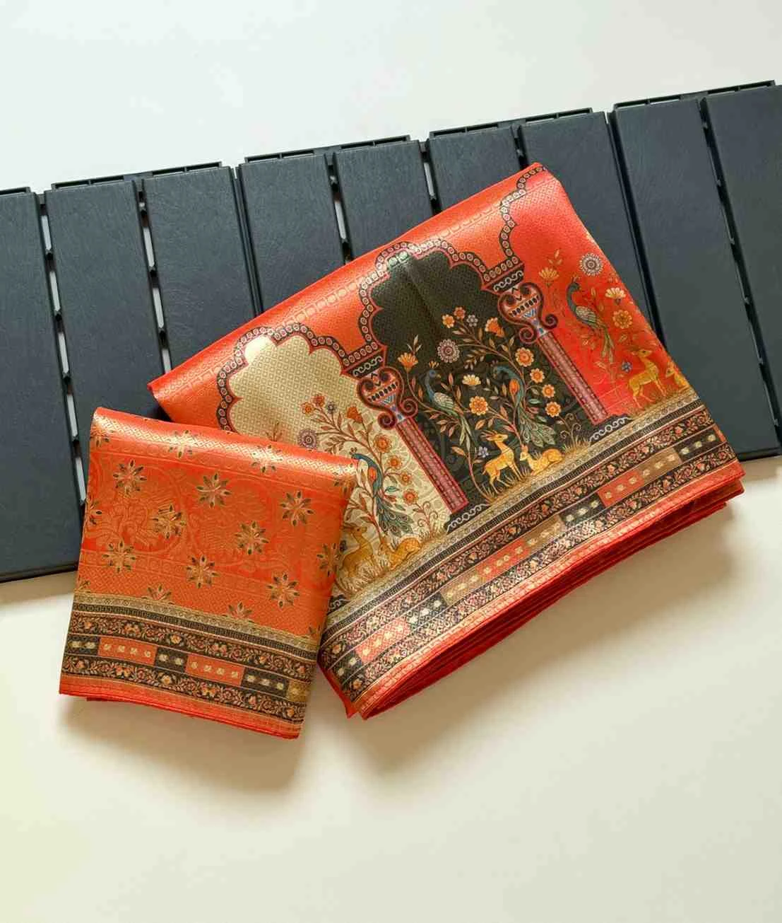 Kc 211 Pure Dola Silk Digital Printed Traditional Wear Saree Collection