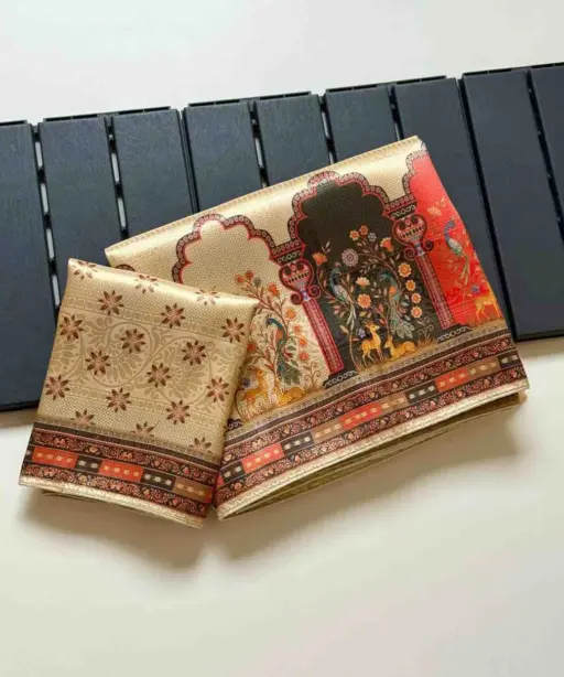 Kc 211 Pure Dola Silk Digital Printed Traditional Wear Saree Collection