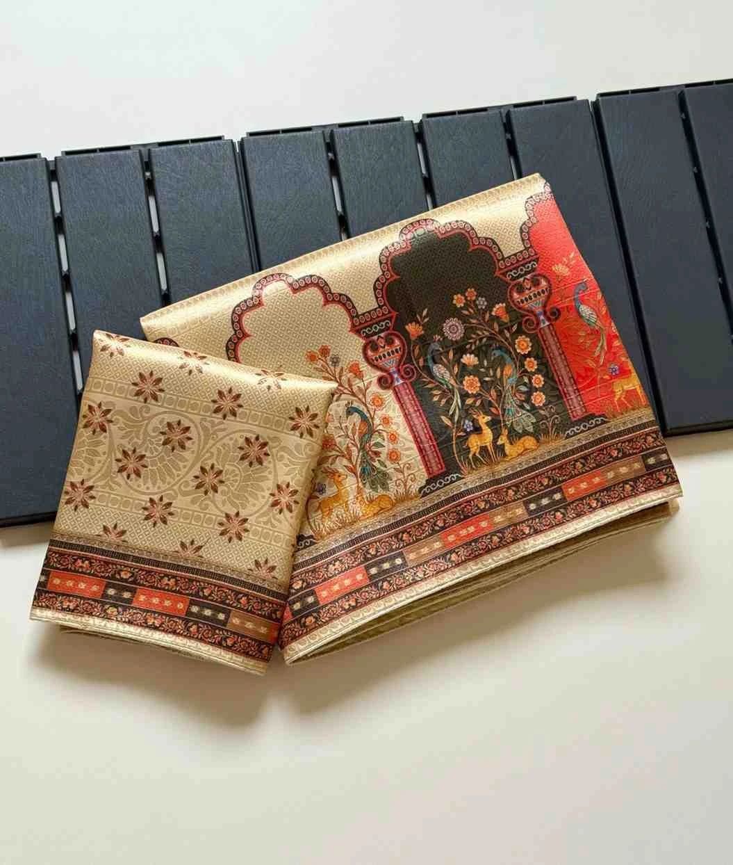 Kc 211 Pure Dola Silk Digital Printed Traditional Wear Saree Collection