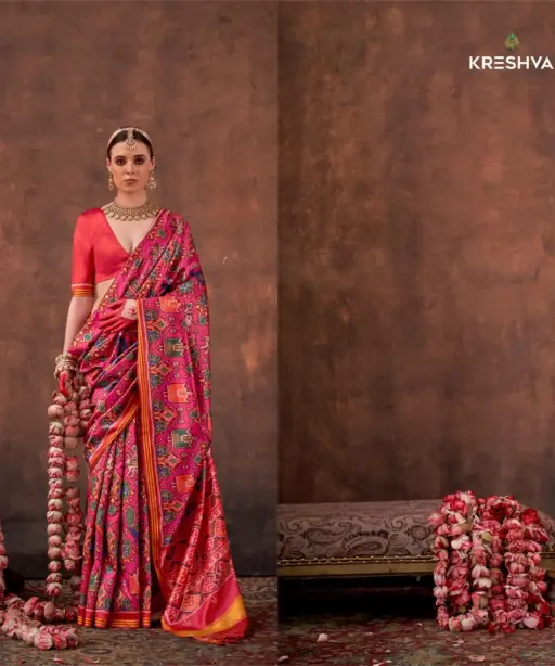 Kreshva Patola Essence Silk with Patola Print Saree Collection
