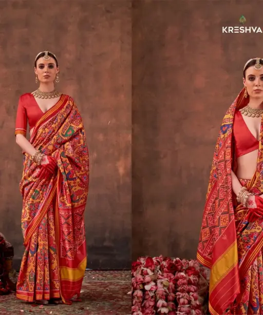 Kreshva Patola Essence Silk with Patola Print Saree Collection