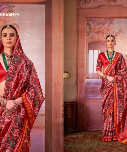 Kreshva Patola Royal Silk with Patola Print Saree Collection