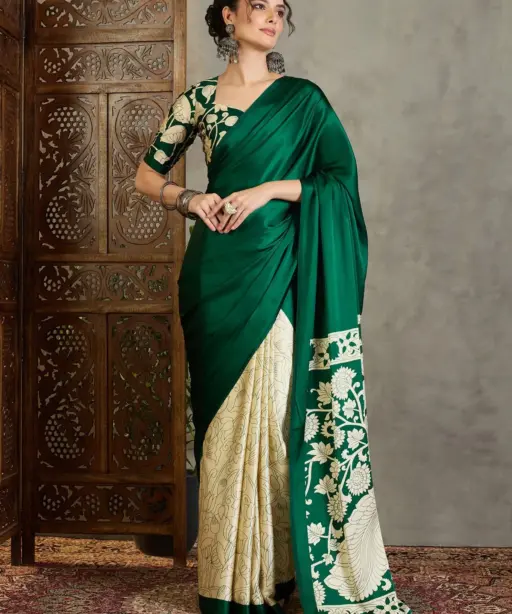 Lux Vol 26 Semi Modal Ajrakh Printed Saree Collection