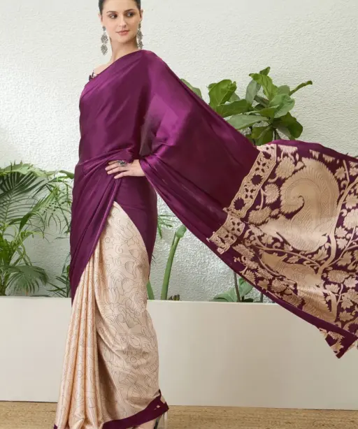 Lux Vol 26 Semi Modal Ajrakh Printed Saree Collection