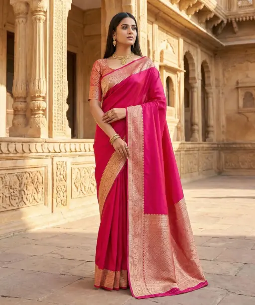 Mb 3322 Premium Banarasi Gala Silk Zari Weaving Sarees