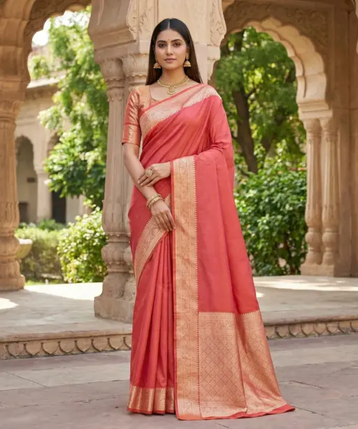 Mb 3322 Premium Banarasi Gala Silk Zari Weaving Sarees