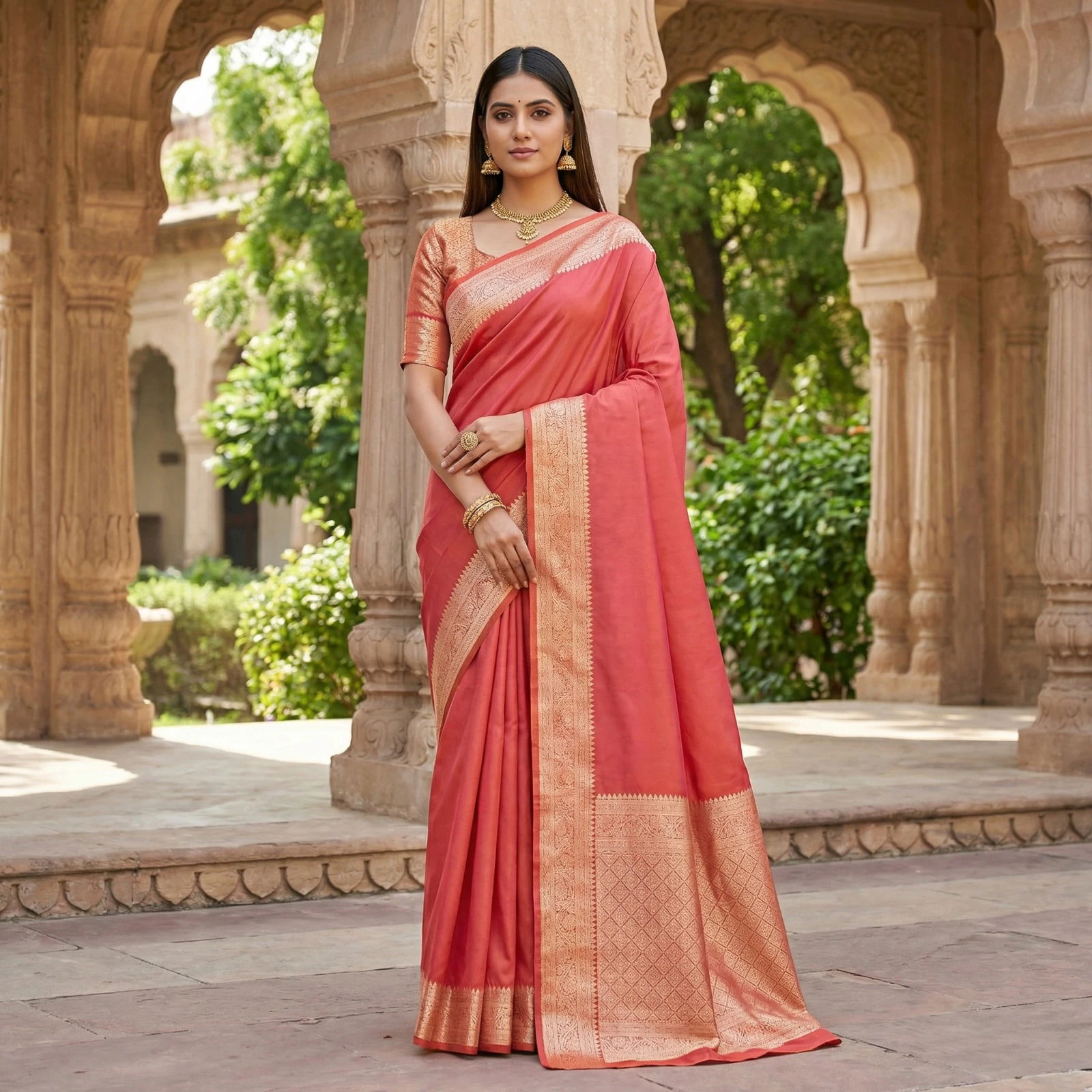 Mb 3322 Premium Banarasi Gala Silk Zari Weaving Sarees