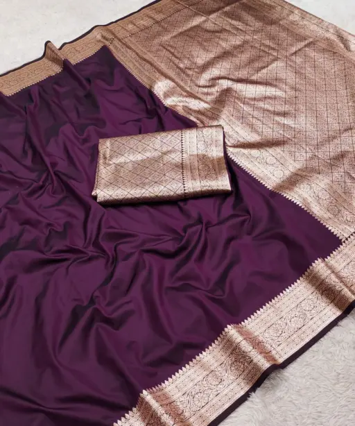 Mb 3322 Premium Banarasi Gala Silk Zari Weaving Sarees