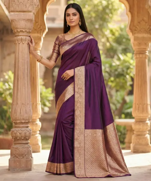 Mb 3322 Premium Banarasi Gala Silk Zari Weaving Sarees