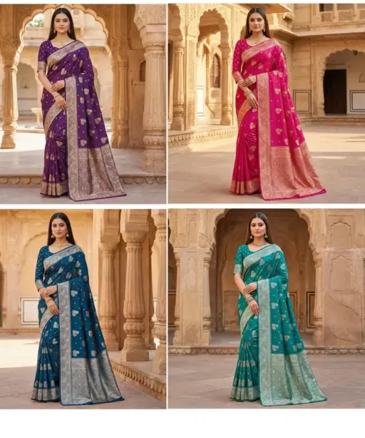 Mb 3323 Pure Banarasi Silk Zari Weaving Traditional Saree Collection
