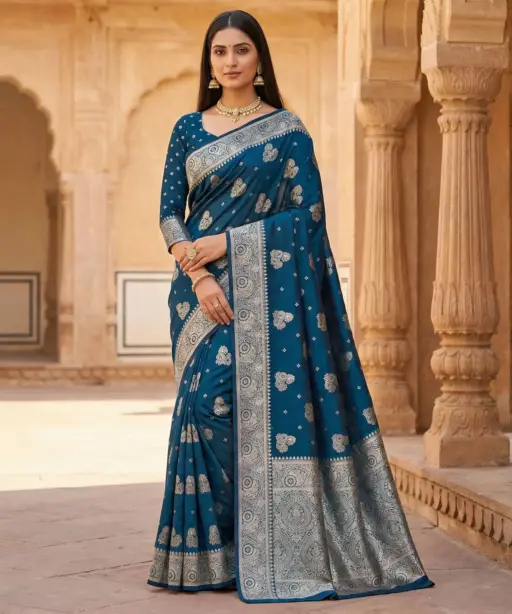 Mb 3323 Pure Banarasi Silk Zari Weaving Traditional Saree Collection