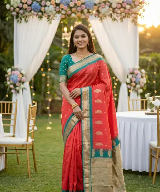 Nx Mango Soft Banarasi Zari Weaving Fancy Silk Saree Collection