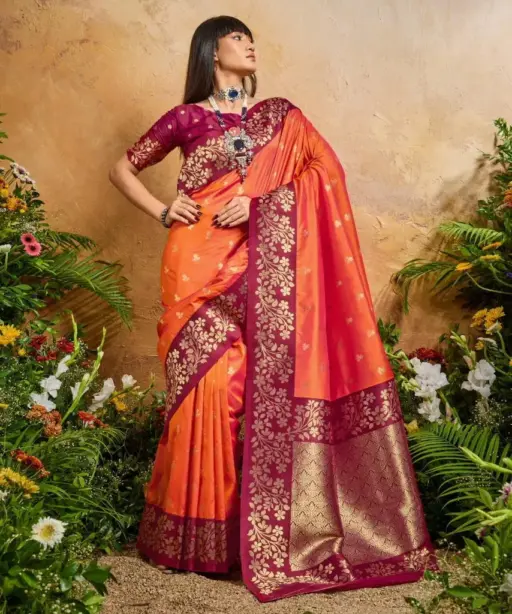 Rajtex Karnation Handloom Weaving Silk Saree Collection